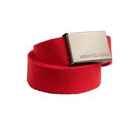 Urban Classics, Cinturón Canvas Unisex, Cinturón para Hombre y Mujer, Correa de Tela, Cinturón de Cuerda sin Agujeros, con Logo en la Hebilla Cuadrada, Distintos Colores