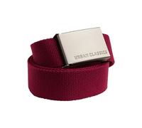 URBAN CLASSICS, Cinturón Canvas Unisex, Cinturón para Hombre y Mujer, Correa de Tela, Cinturón de Cuerda sin Agujeros, con Logo en la Hebilla Cuadrada, Distintos Colores