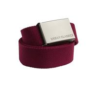 URBAN CLASSICS, Cinturón Canvas Unisex, Cinturón para Hombre y Mujer, Correa de Tela, Cinturón de Cuerda sin Agujeros, con Logo en la Hebilla Cuadrada, Distintos Colores