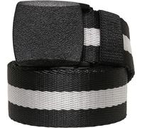 Urban Classics Cinturón Centre Stripe Fashion 2-Tone Negro/Azul/Beige S/M L/XL