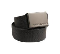 URBAN CLASSICS, Cinturón Canvas Unisex, Cinturón para Hombre y Mujer, Correa de Tela, Cinturón de Cuerda sin Agujeros, con Logo en la Hebilla Cuadrada, Distintos Colores