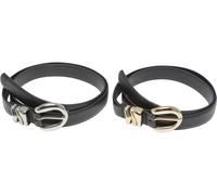 Urban Classics Cinturón grueso de cuero sintético con lazos múltiples, paquete de 2 TB7213A L/XL