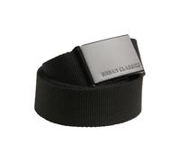 Urban Classics Cinturón lona Unisex Cinturón Negro 100% poliéster