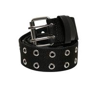 Urban Classics Cinturón de poliéster Eyelet, Negro/Plateado, S-M Unisex Adulto