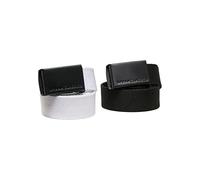 Urban Classics Canvas Belt Kids 2-Pack Cinturón, Negro y Blanco, Talla única Unisex Adulto