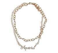 Urban Classics Collar unisex Diamond Zodiac Golden Necklace, color aguarino, talla única