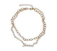 Urban Classics Collar unisex Diamond Zodiac Golden Necklace, color taurus, talla única