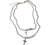 Urban Classics Collar unisex Various Chain Cross Necklace plateado, talla única, talla única, Metal, No es una piedra preciosa