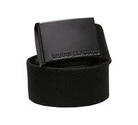 Urban Classics Colored Buckle Canvas Unisex Cinturón Negro 100% poliéster
