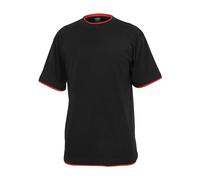 Urban Classics Contrast Tall Tee, Camiseta Hombre, Multicolor (blk/red), 3XL