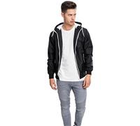 Urban Classics Contrast Windrunner Chaqueta, Black/White, 4XL para Hombre