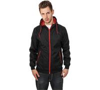 Urban Classics Contrast Windrunner, Chaqueta, Hombre, Multicolor (Blk/Red), M