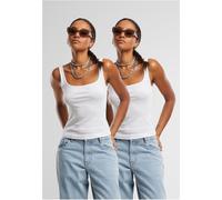 Urban Classics Cuello ancho de mujer Rib Top 2-Pack TB7513A M