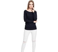Urban Classics Señoras Wideneck Crew Neck Sudadera, Negro, L para Mujer