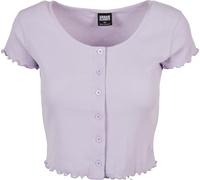 Urban Classics Culote recortado de mujeron Up Rib Tee Lila 3XL