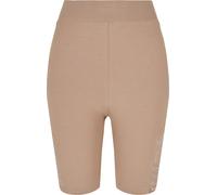 Urban Classics Culotte de ciclismo de cintura alta con inserciones de encaje Soft Taupe S
