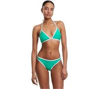 Urban Classics Damas Retro Triángulo Bikini Mujeres Conjunto de Bikini Negro/Blanco Básicos, Verde y Blanco, S