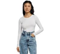 Urban Classics Ladies Stretch Jersey Longsleeve Body Camiseta, White, XS para Mujer