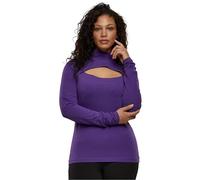Urban Classics Ladies Cut-out Turtleneck Longsleeve Camiseta, Realviolet, S para Mujer