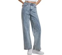 Urban Classics Ladies Wide Leg Slit Denim Pantalones, Tinted Lightblue Washed, 38 para Mujer