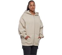 Urban Classics Damen Kapuzenpullover - Sudadera con Capucha y Cremallera Extragrande para Mujer, Arena mojada L