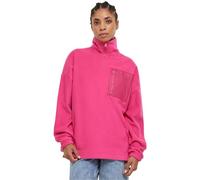 Urban Classics Ladies Polar Fleece Troyer Sudadera, Hibiskuspink, L para Mujer