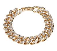 Urban Classics Diamante Pulsera Cadena Piedras Estrás Oro Hipster