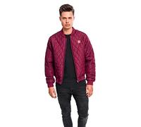 Urban Classics Diamond Quilt Nylon Jacket, Chaqueta Hombre, Rojo (Burgundy 606), L