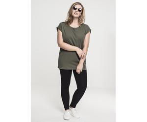 Urban Classics Female Shirt Ladies Extended Shoulder Tee Oliva M