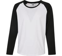 Urban Classics Girls Girls Contrast Raglan Longsleeve White/Black 110/116