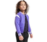Urban Classics Girls Inset College Sweat Jacket, Chaqueta Niñas, Purpleday/white,