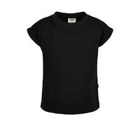 Urban Classics Girls Organic Extended Shoulder tee Camiseta, Negro, 134 cm-140 cm para Niñas