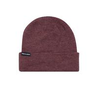 Urban Classics Gorro básico con Solapa Punto, Rojo (Burgundy Melange 00614), Talla única Unisex Adulto