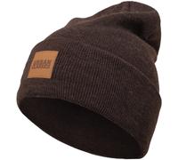 Urban Classics Gorro Leatherpatch Long Gorro Heatherbrown Einheitsgröße