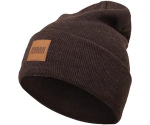 Urban Classics Gorro Leatherpatch Long Gorro Heatherbrown Einheitsgröße