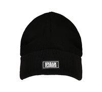 Urban Classics Gorro Unisex de Hilo Reciclado de Punto Liso, Negro, Talla única