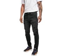 Urban Classics Heavy Destroyed Slim Fit Jeans, Pantalones Hombre, Negro (Realblk Heavy Destroyed Washed), 29/32