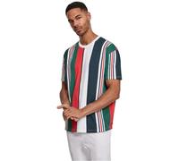 Urban Classics Heavy Oversized Big AOP Stripe tee Camiseta, Multicolor (Wht/Nvy 00392), Large para Hombre