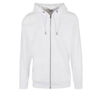 Urban Classics Herren Basic Terry Zip Hoody Strickjacke, White, L Suter crdigan, Blanco, Hombre