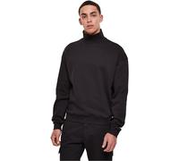 Urban Classics High Rib Neck Crew Sudadera, Black, M para Hombre
