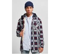 Urban Classics Hooded Polar Fleece Overshirt Midnightnavy/red Talla: L | Chaquetas Finas Outlet | Hombre | Azul