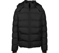 Urban Classics Hooded Puffer Hombre Chaqueta entre-tiempo Negro 100% poliéster