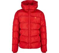 Urban Classics Hooded Puffer Jacket, Chaqueta de los hombres, Rojo (Red), XL