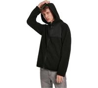 Urban Classics Hooded Sherpa Zip Jacket Chaqueta, Negro (Black 00007), Medium para Hombre