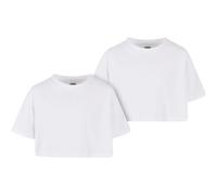 Urban Classics Infantil Chica Short Kimono Camiseta 2-Pack Niñas Algodón Nuevo