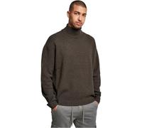 Urban Classics Jersey de Punto para Hombre de Gran tamaño, Cuello Alto con Cuello Falso, Jersey Sencillo para otoño e Invierno, Tallas S a 5XL, Blackbird, XXXXL