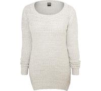 Urban Classics Jersey Largo de Cuello Ancho para Chicas Mujer Jersey de Punto Blanco Roto L
