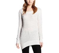 Urban Classics Jersey Largo de Cuello Ancho para Chicas Mujer Jersey de Punto Blanco Roto L