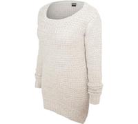 Urban Classics Jersey Largo de Cuello Ancho para Chicas Mujer Jersey de Punto Blanco Roto M