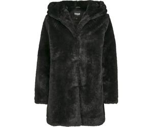 Urban Classics Kids Coat Girls Hooded Teddy Coat Black 134/140
